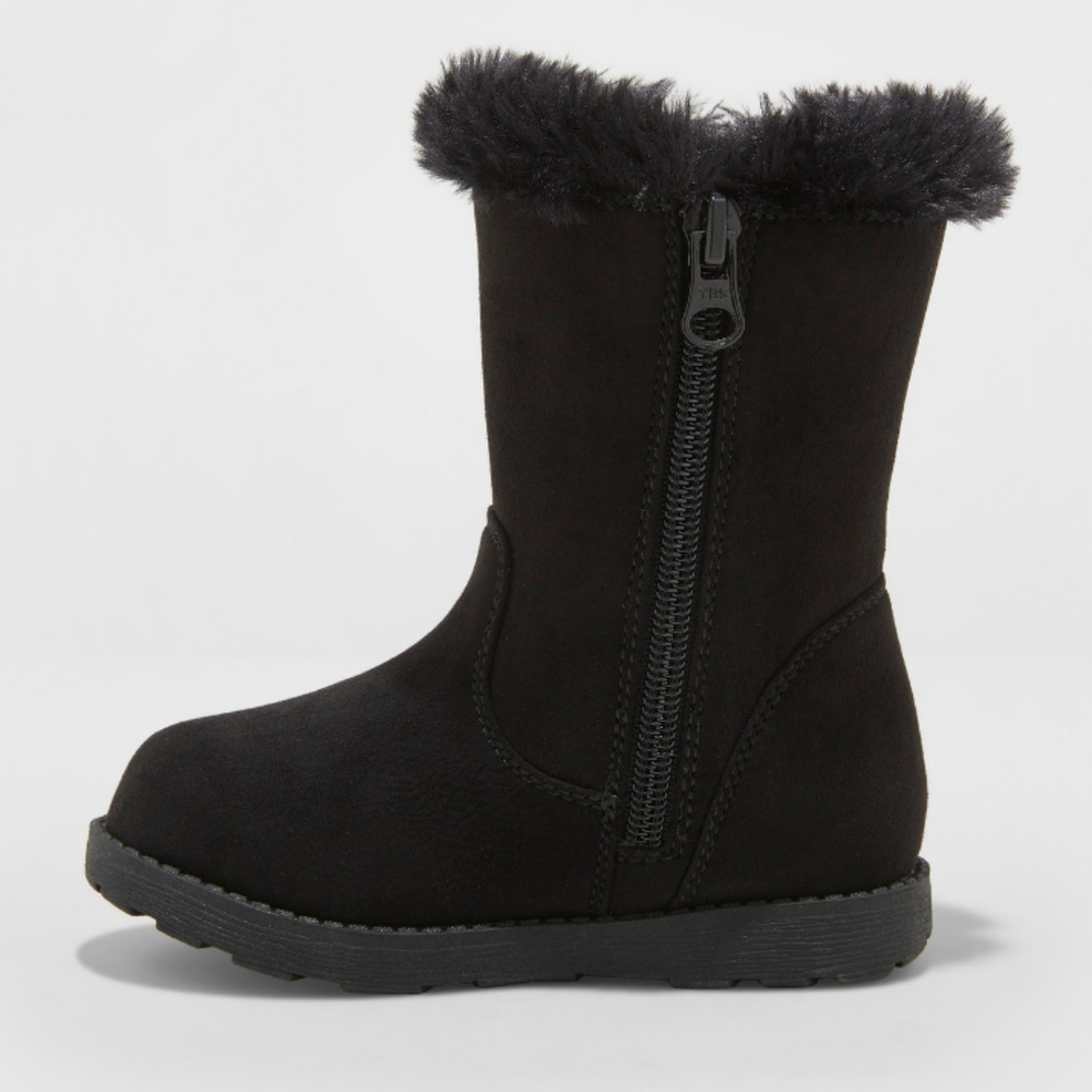 Toddler Girls' Katrina Fleece Fashion Boots Black* - Picture 2 of 3